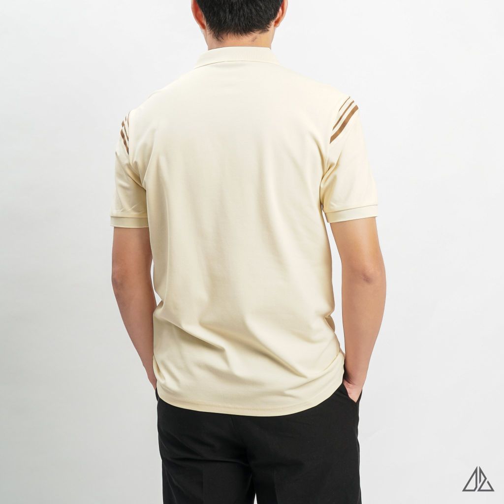 Áo polo viền vai thêu số 3