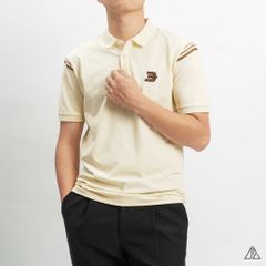 Áo polo viền vai thêu số 3