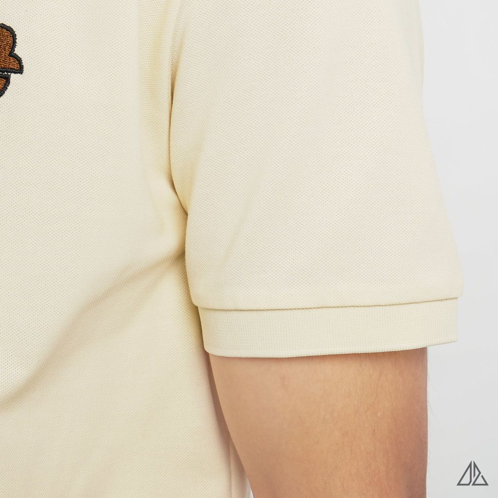 Áo polo viền vai thêu số 3