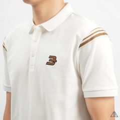 Áo polo viền vai thêu số 3