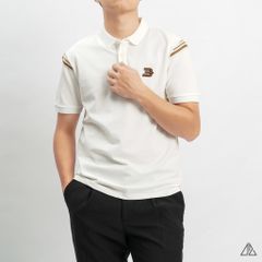 Áo polo viền vai thêu số 3