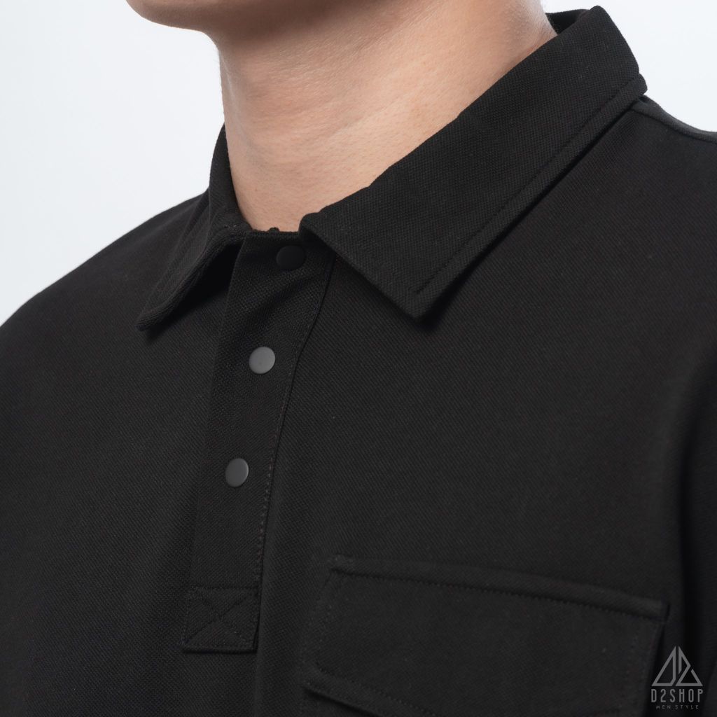 Polo form rộng phối túi hộp