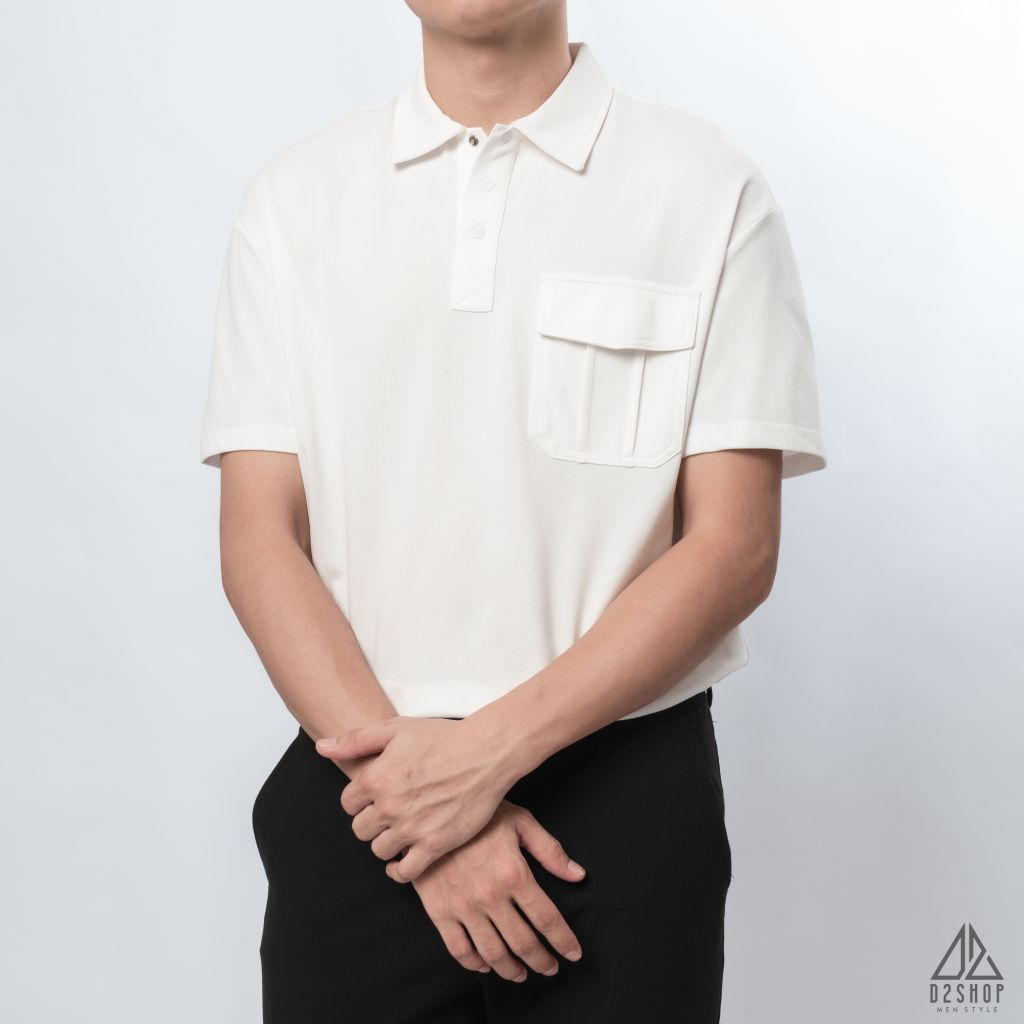 Polo form rộng phối túi hộp