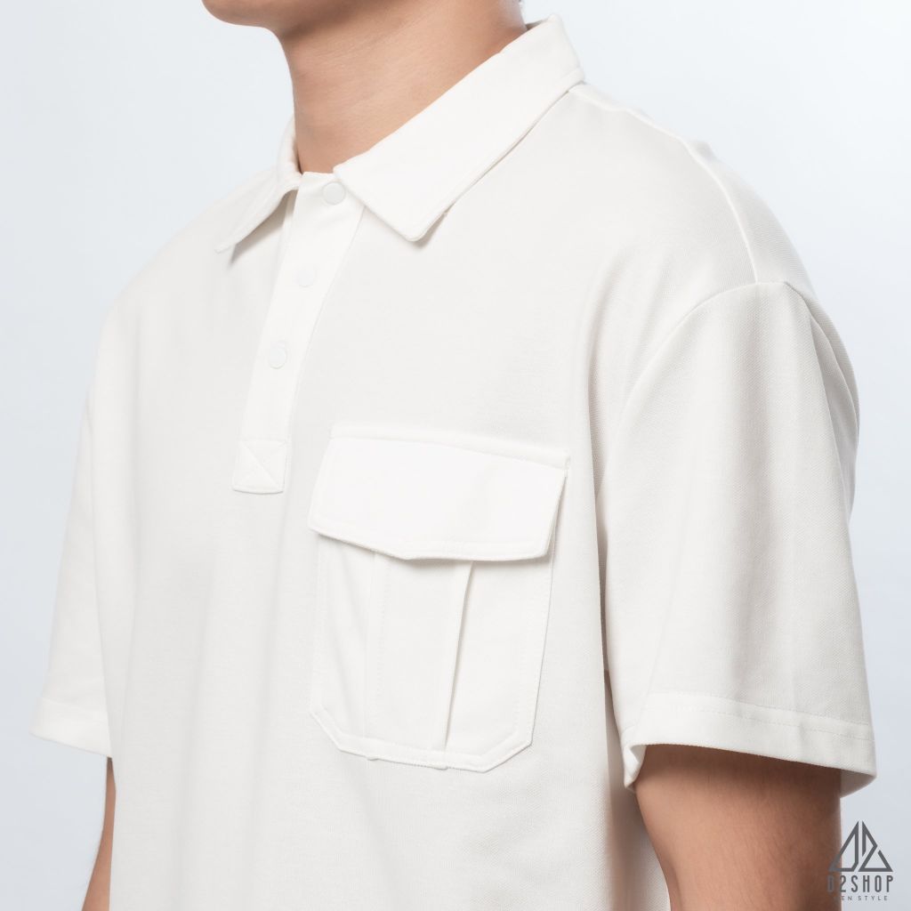 Polo form rộng phối túi hộp