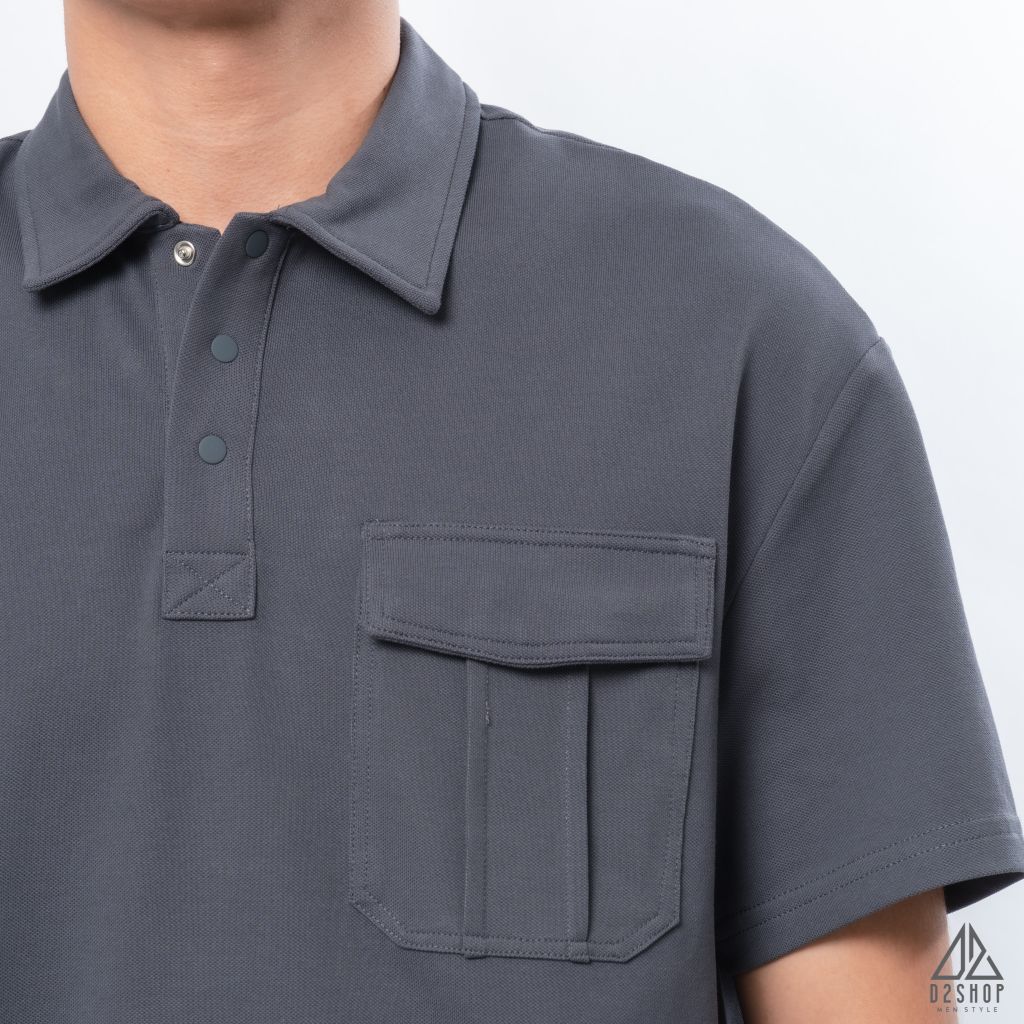 Polo form rộng phối túi hộp