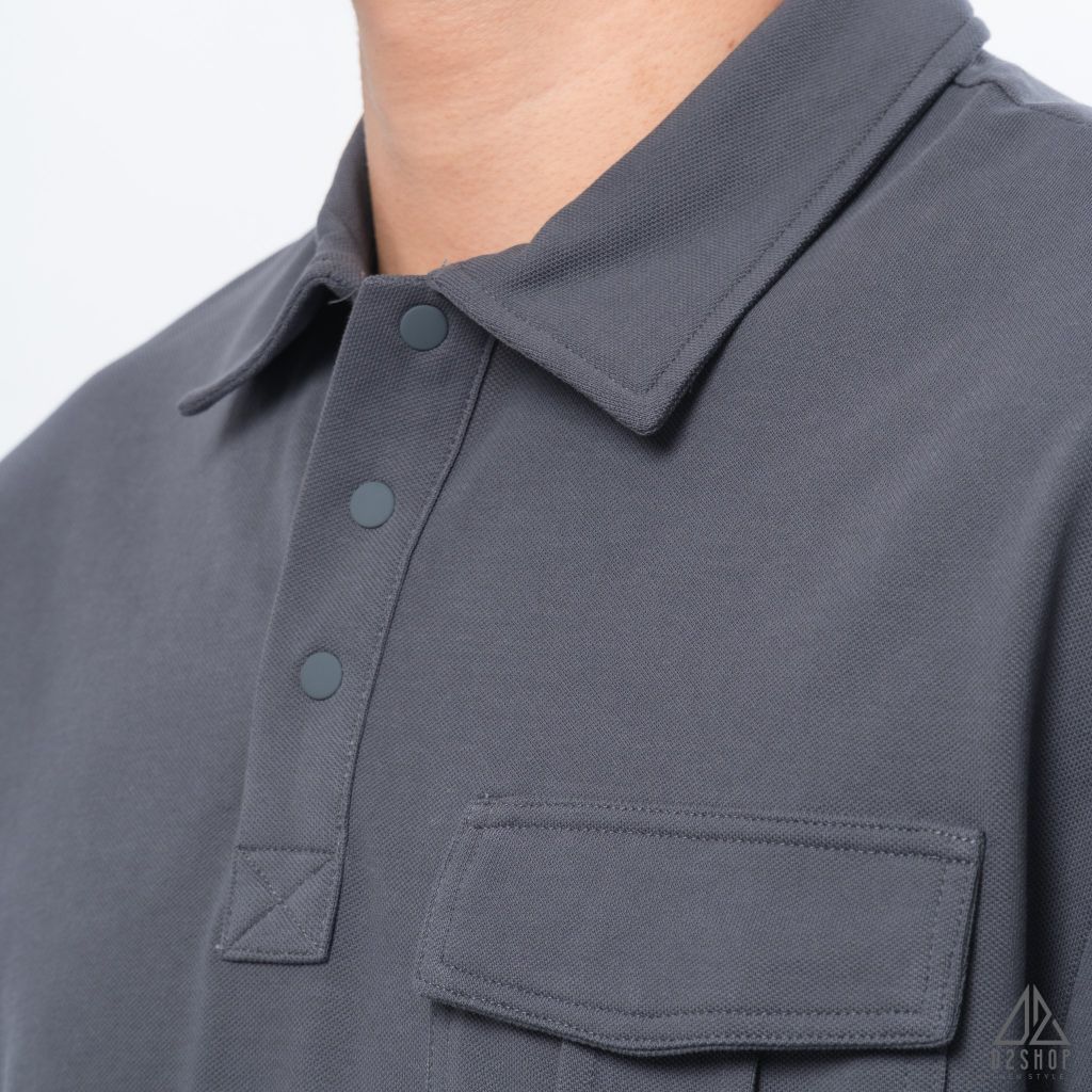 Polo form rộng phối túi hộp