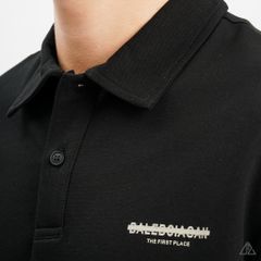 Áo polo fom rộng in lưng