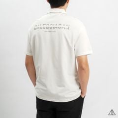 Áo polo fom rộng in lưng