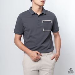 Polo túi đắp đính chữ S-R