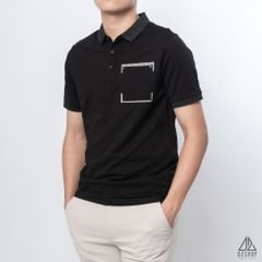 Polo túi đắp đính chữ S-R