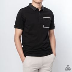 Polo túi đắp đính chữ S-R