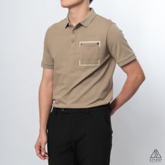 Polo túi đắp đính chữ S-R