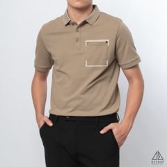 Polo túi đắp đính chữ S-R