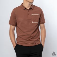 Polo túi đắp đính chữ S-R