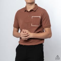 Polo túi đắp đính chữ S-R