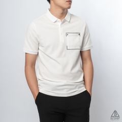 Polo túi đắp đính chữ S-R