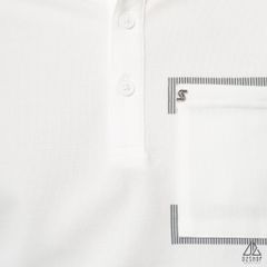 Polo túi đắp đính chữ S-R