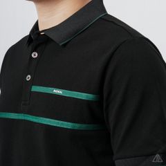 Áo polo phối 2 sọc ngực xanh lá