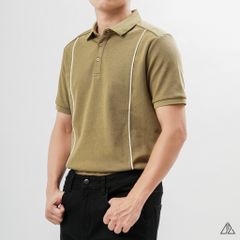 Áo polo phối 2 sọc đứng ngực