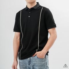 Áo polo phối 2 sọc đứng ngực