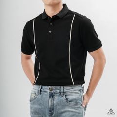 Áo polo phối 2 sọc đứng ngực