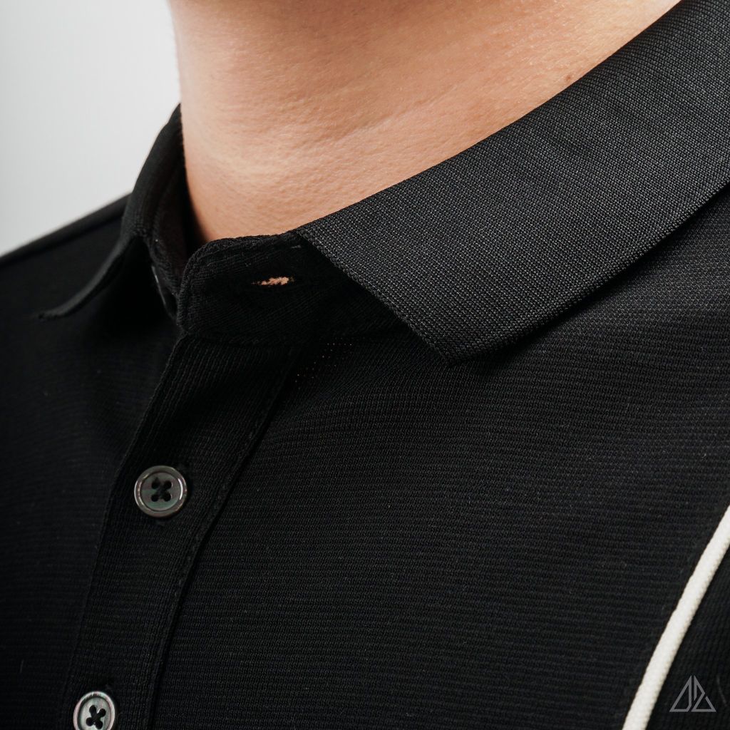 Áo polo phối 2 sọc đứng ngực
