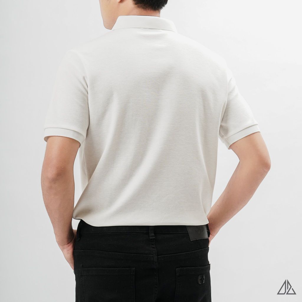 Áo polo phối 2 sọc đứng ngực
