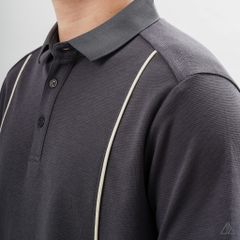 Áo polo phối 2 sọc đứng ngực