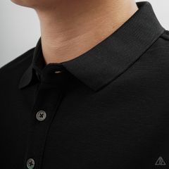 Áo polo phối viền sọc ngực xanh