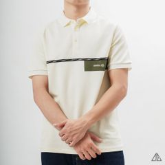 Áo polo phối viền sọc ngực xanh