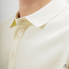 Áo polo phối viền sọc ngực xanh