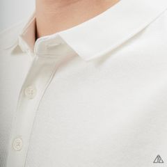 Áo polo phối viền sọc ngực xanh