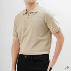 Áo polo ráp ngực dây kéo