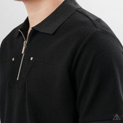 Áo polo ráp ngực dây kéo