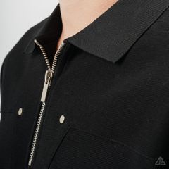 Áo polo ráp ngực dây kéo