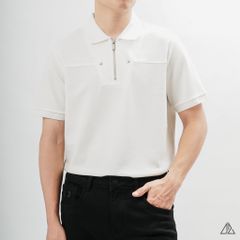 Áo polo ráp ngực dây kéo
