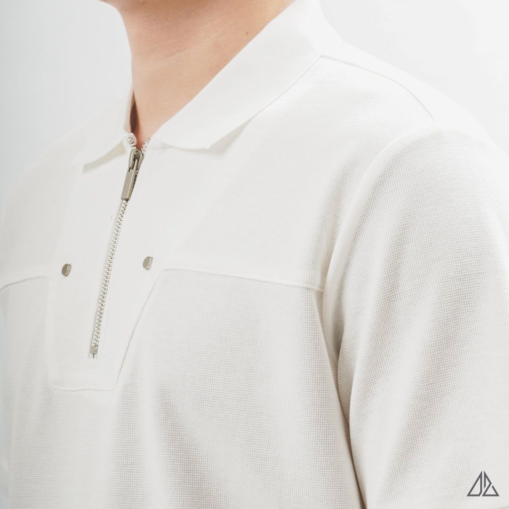 Áo polo ráp ngực dây kéo