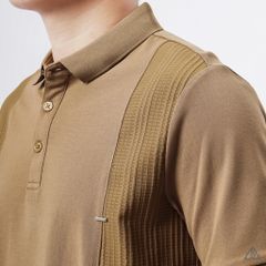 Áo polo phối vải nổi ngực