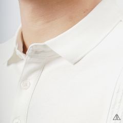 Áo polo phối vải nổi ngực