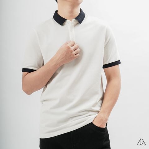 Áo polo phối cổ màu
