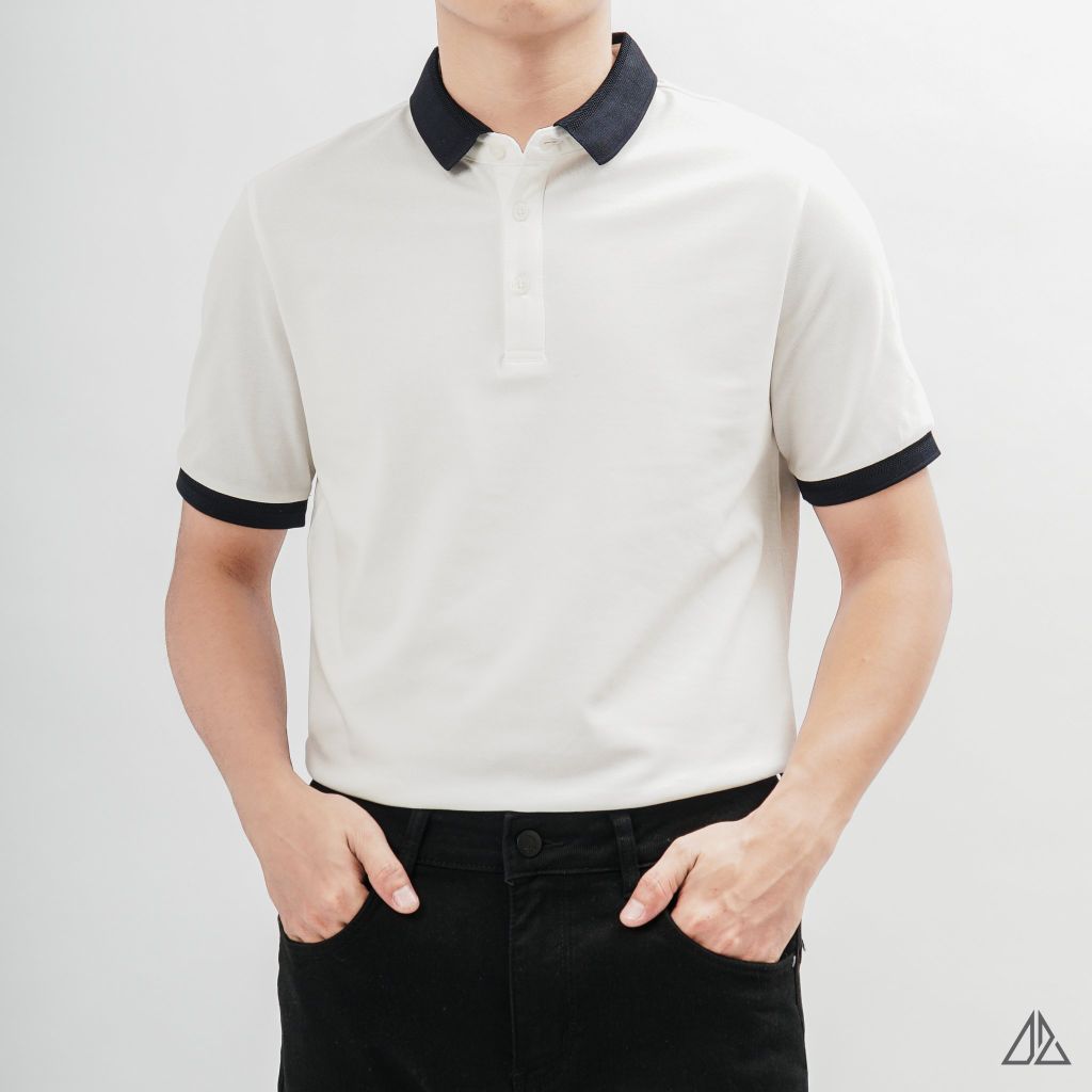 Áo polo phối cổ màu