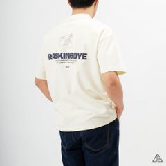 Áo thun cổ tròn thêu chữ RASKINGDYE