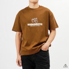 Áo thun cổ tròn thêu chữ RASKINGDYE