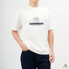 Áo thun cổ tròn thêu chữ RASKINGDYE