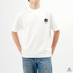 Áo thun cổ tròn vải gân thêu nón
