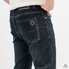 Quần jean xanh đậm thêu túi H