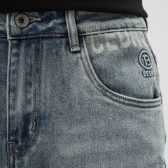 Quần jean xanh bạc túi dập nổi TB
