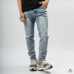 Quần jean xanh bạc túi dập nổi D