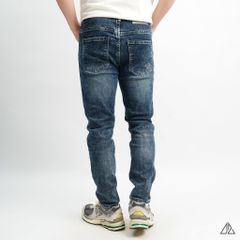 Quần jean xanh wash dập nổi túi DESIGN