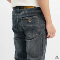 Quần jean xám xanh thêu túi